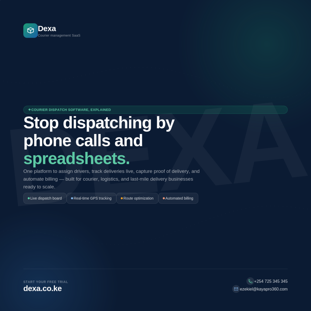 Courier Dispatch Software Explained