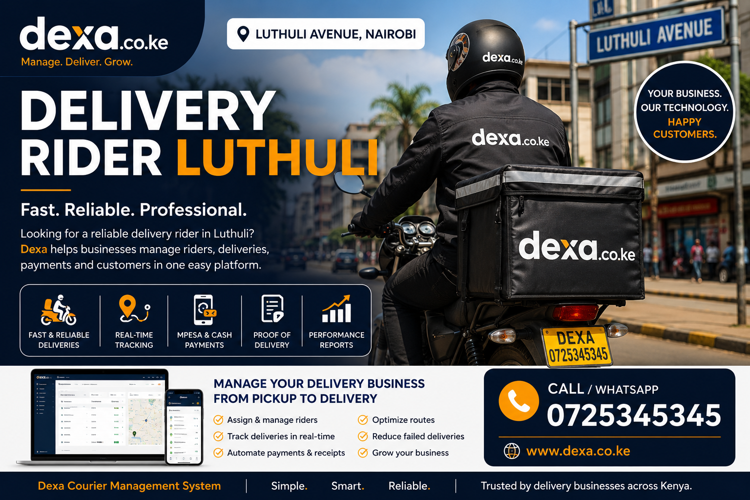 Delivery rider Luthuli
