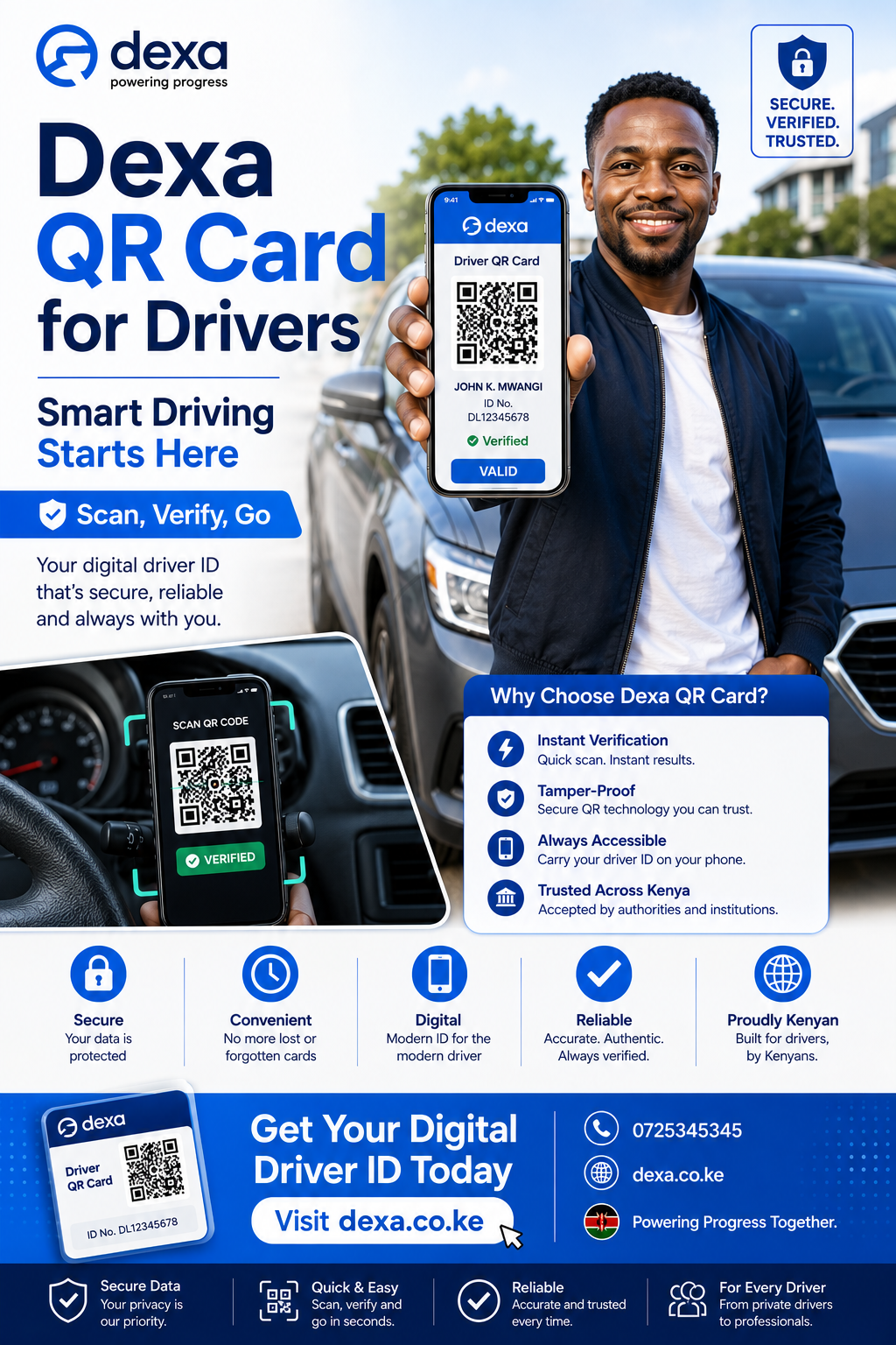 Dexa QR card for drivers