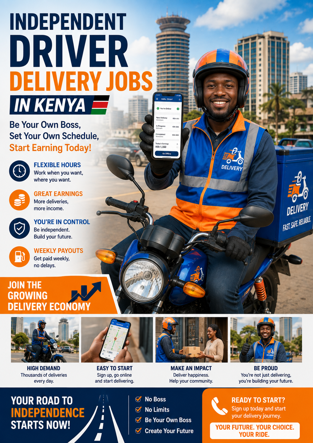 Independent driver delivery jobs in Kenya