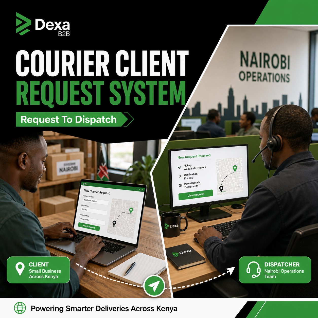 courier client request system Kenya