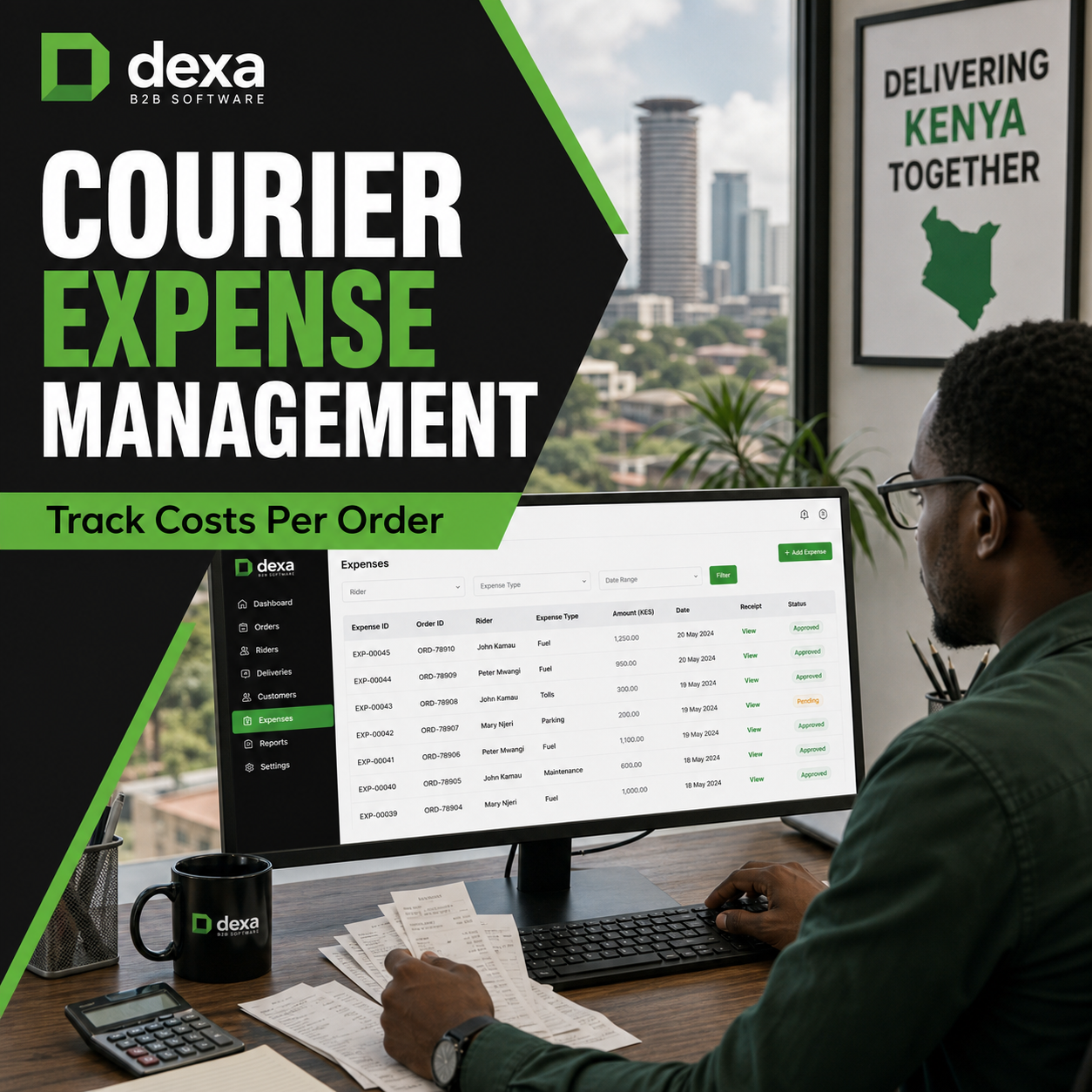 courier expense management software Kenya