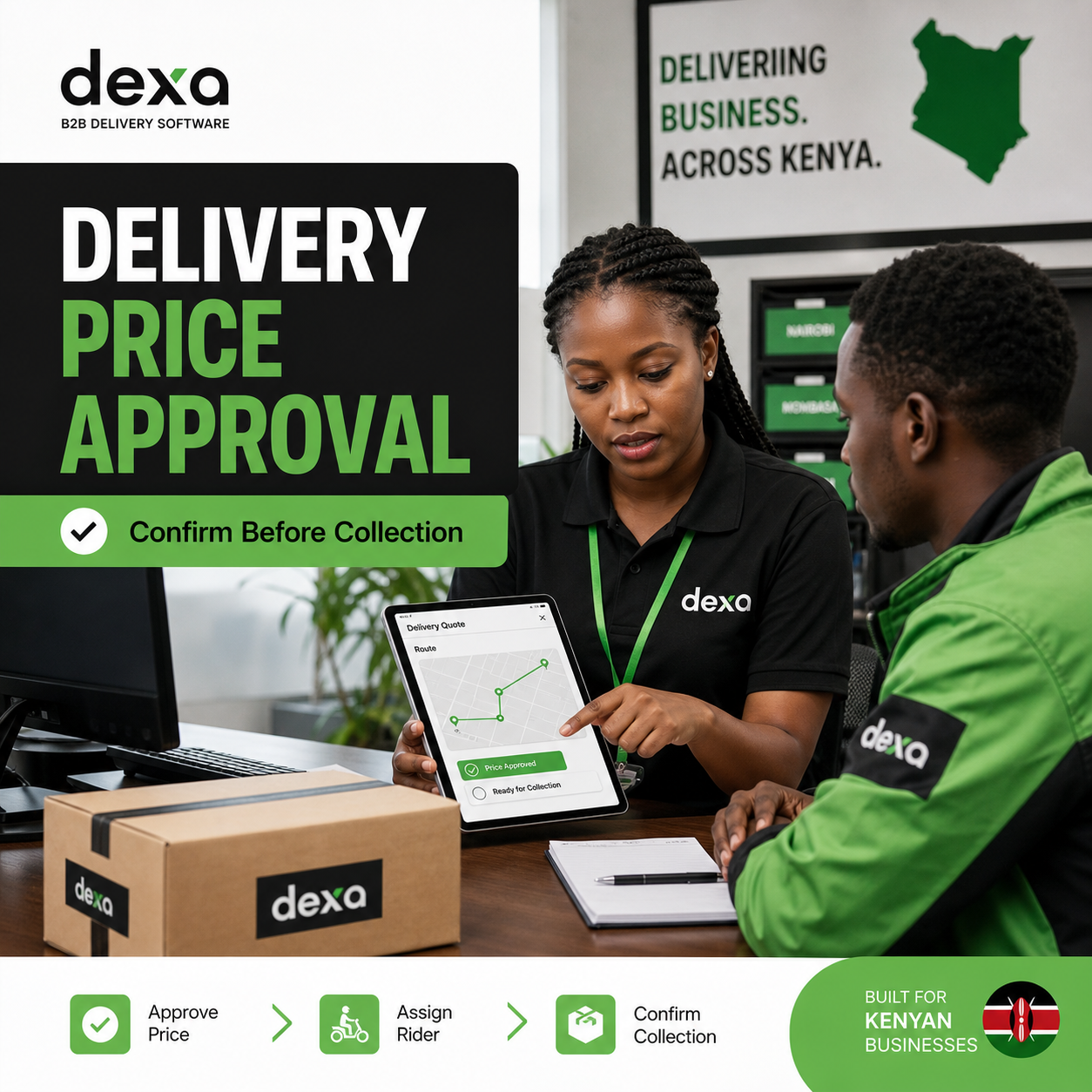 delivery pricing approval software Kenya