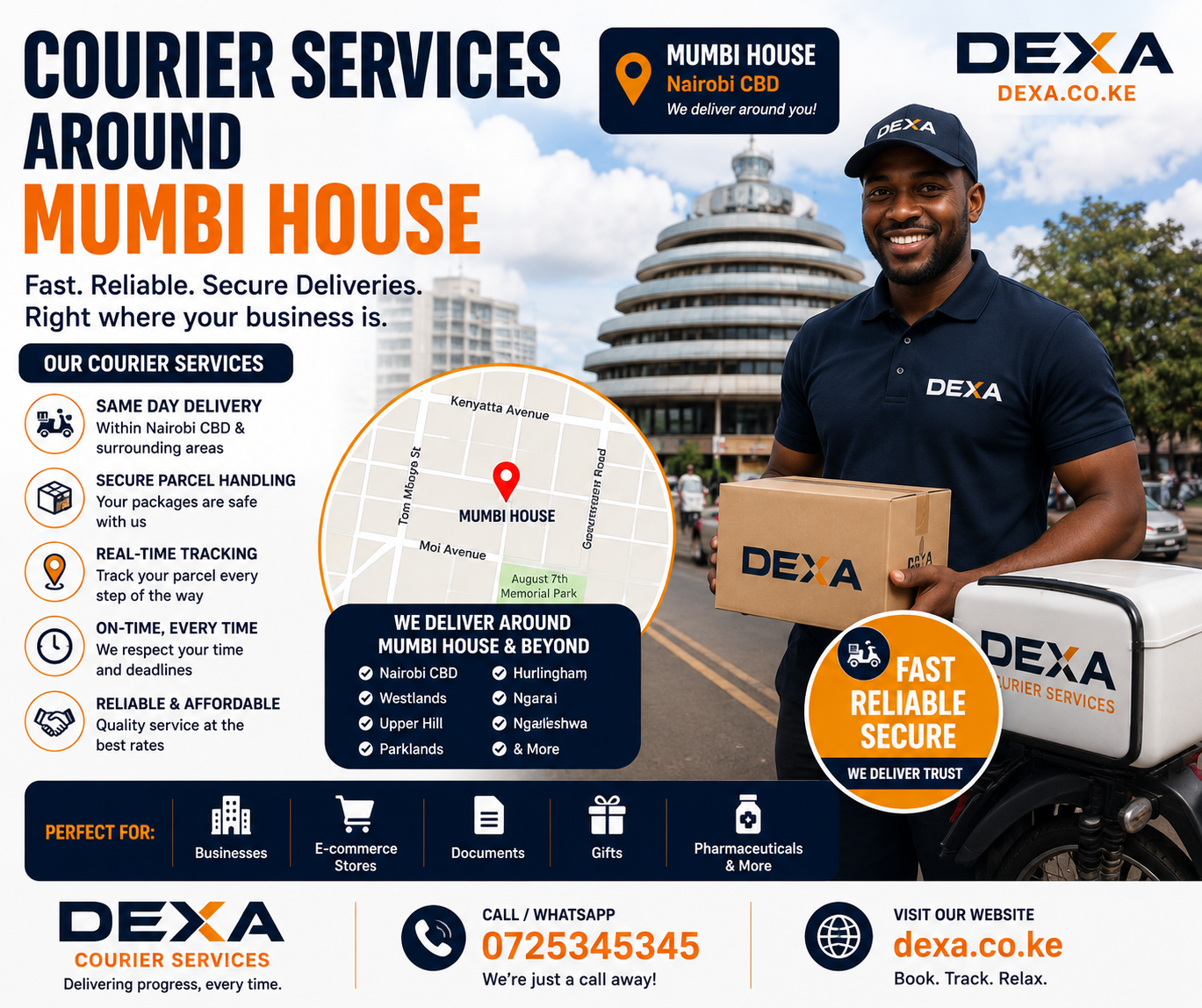 Courier Services around Mumbi House