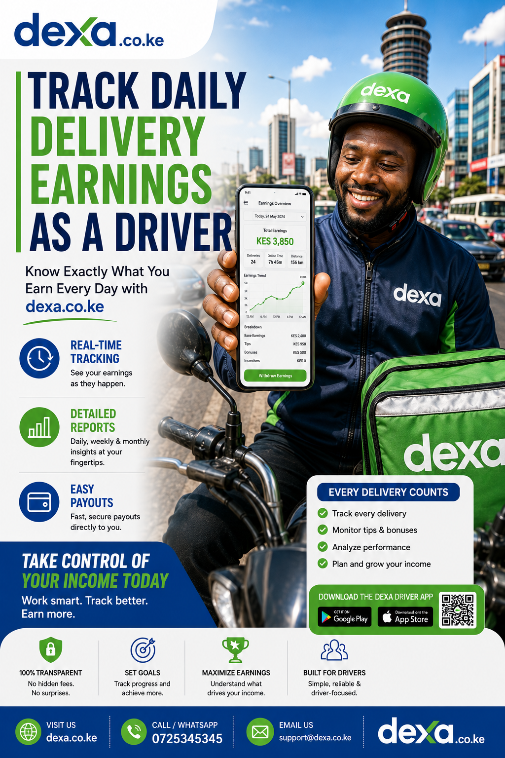 how to track daily delivery earnings as a driver