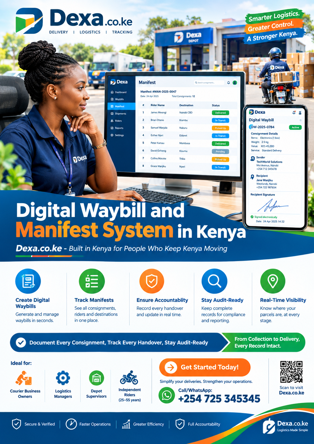 Digital waybill and manifest system in Kenya