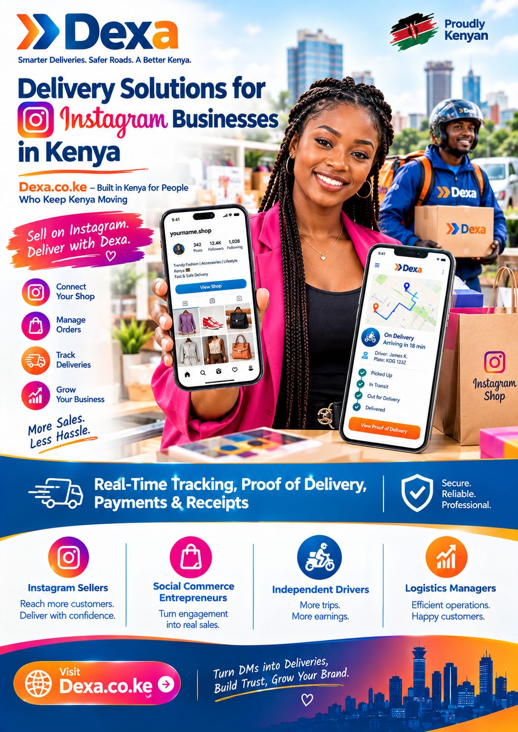 Delivery solutions for Instagram businesses in Kenya