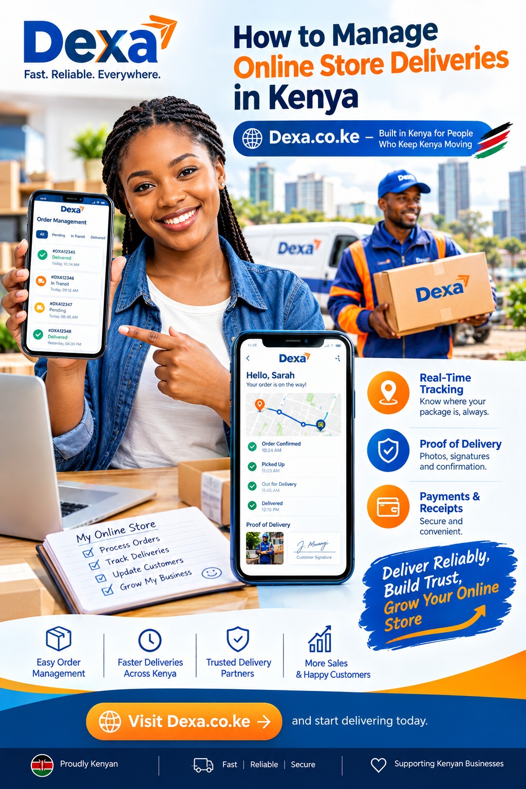 How to manage online store deliveries in Kenya