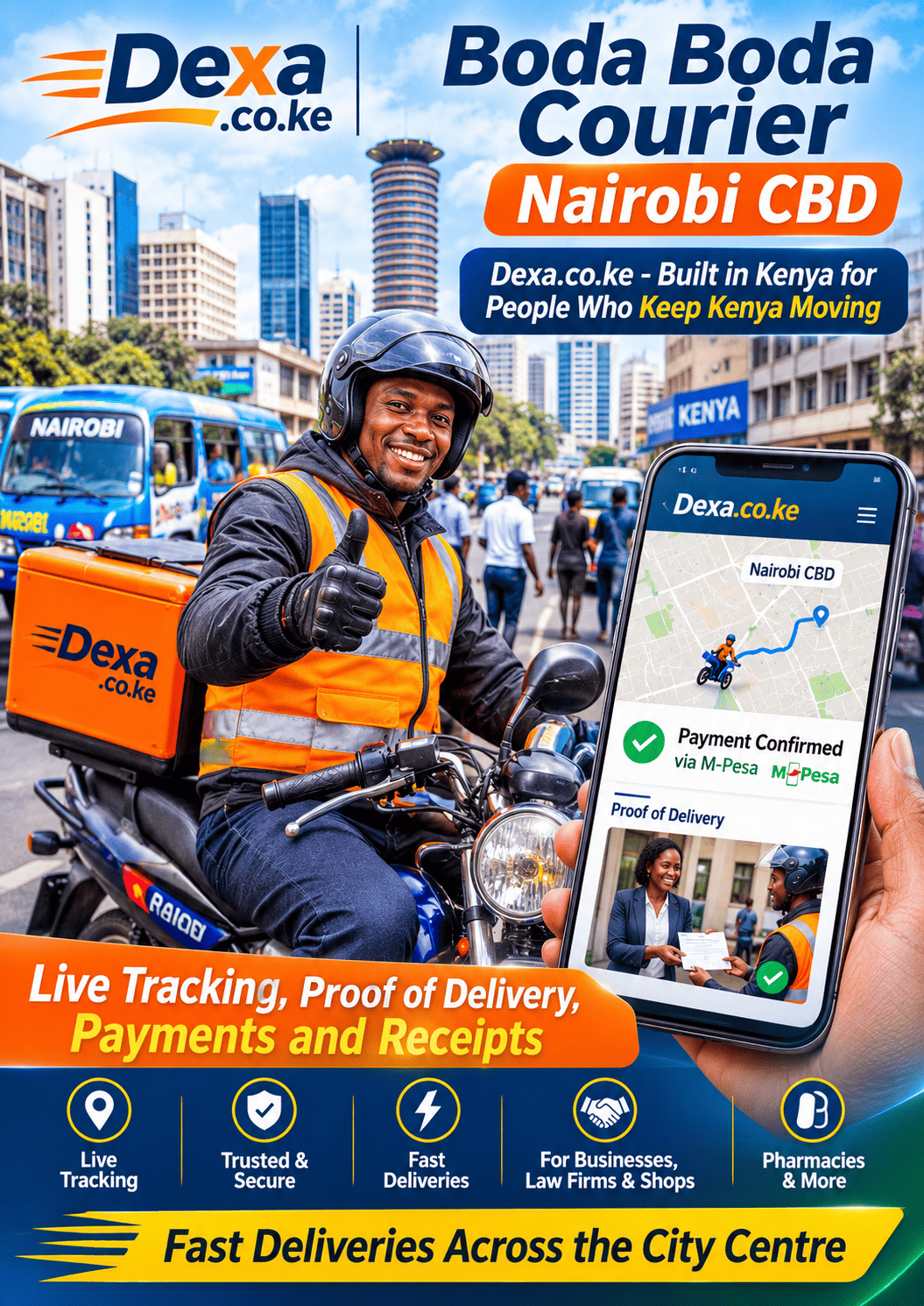 Boda boda courier Nairobi CBD
