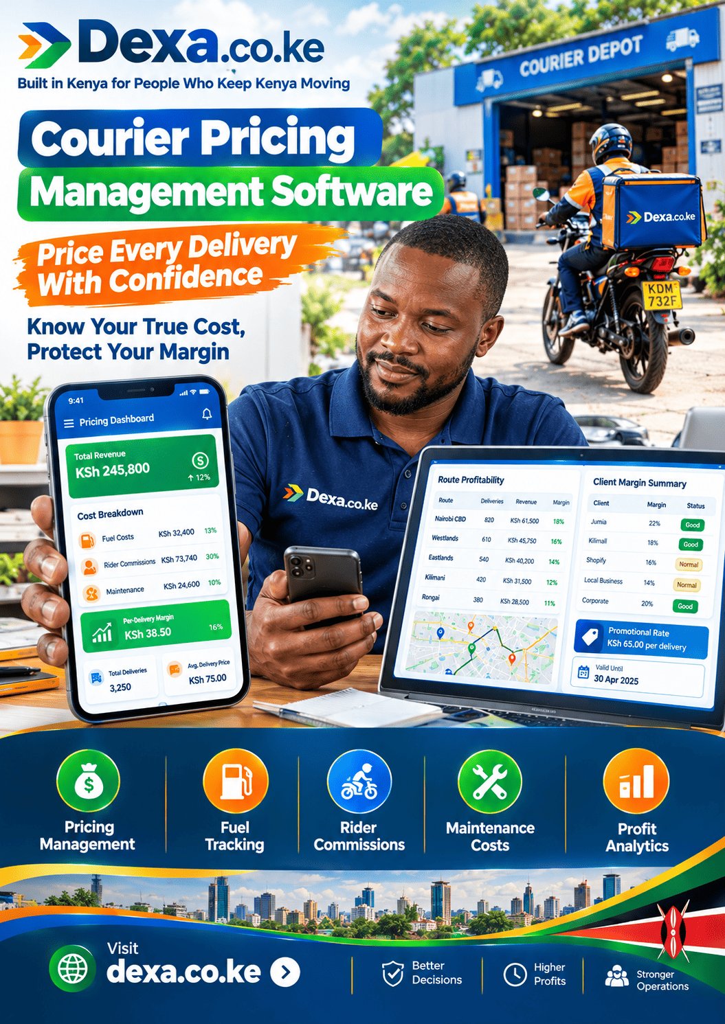 Courier pricing management software