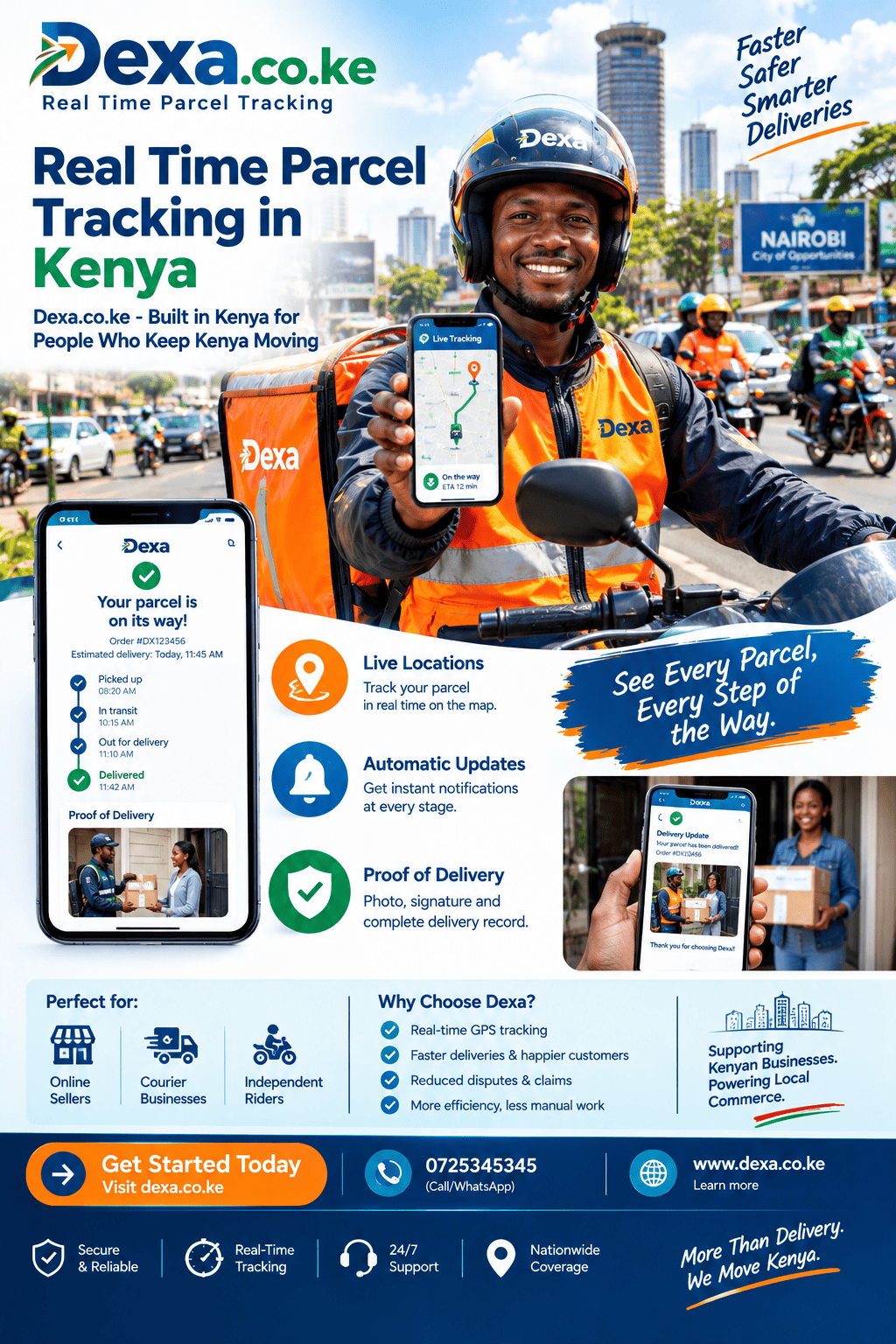 Real time parcel tracking in Kenya
